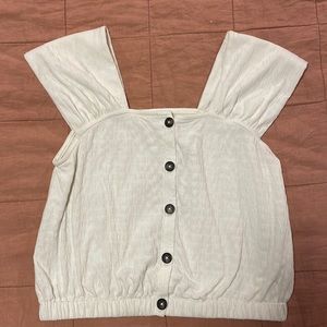 Madewell White Bubble Tank
